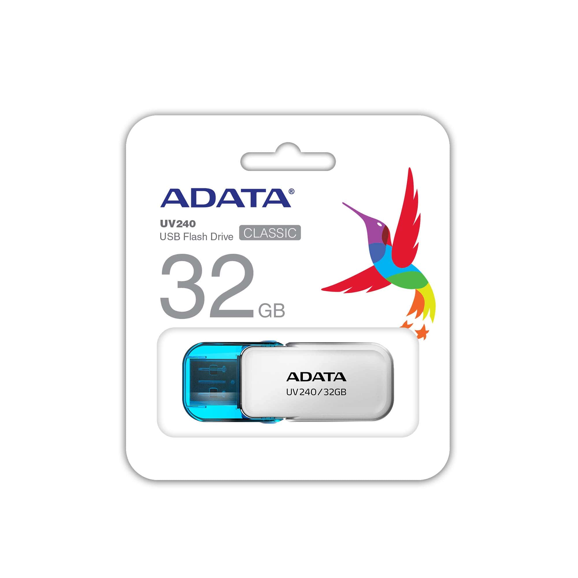 USB klíč A-DATA UV240, 32GB, White (AUV240-32G-RWH)