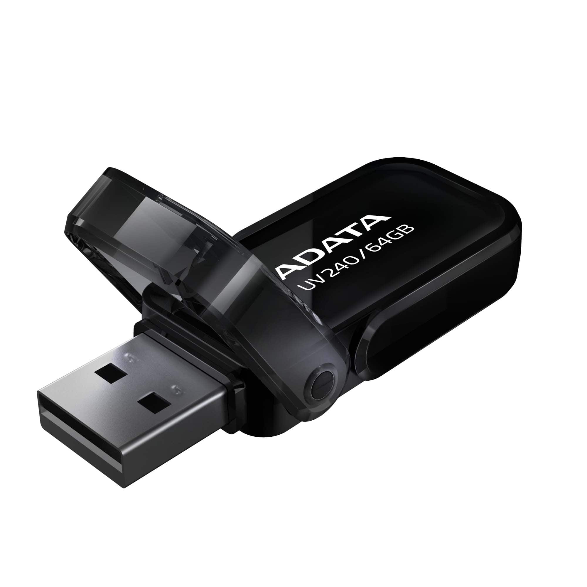 USB klíč A-DATA UV240, 64GB, Black (AUV240-64G-RBK)