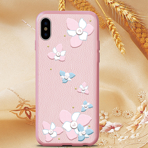 Devia kryt Flower Embroidery Case pro iPhone X/XS