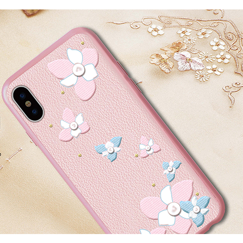 Devia kryt Flower Embroidery Case pro iPhone X/XS