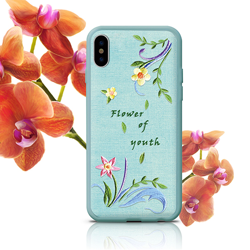 Devia kryt Flower Embroidery Case pro iPhone X/XS