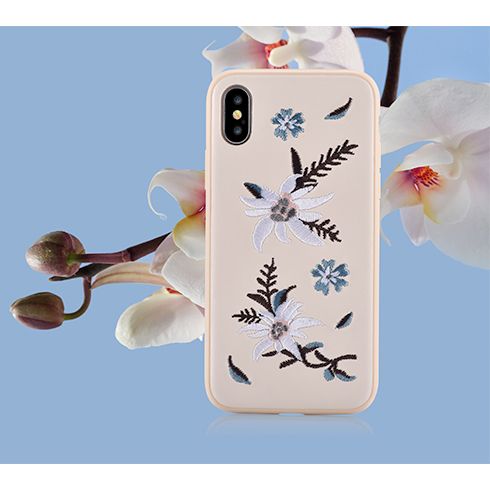 Devia kryt Flower Embroidery Case pro iPhone X/XS