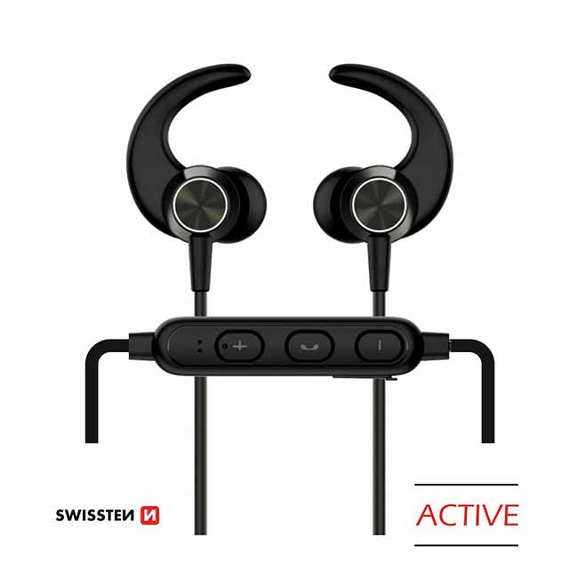 Bluetooth sluchátka Swissten Active, černé