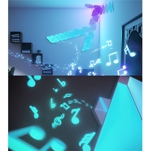 Modulární smart osvětlení Nanoleaf Aurora Rhythm Smarter Kit 9 Pack Modulární smart osvětlení Nanoleaf Aurora Rhythm Smarter Kit 9 Pack