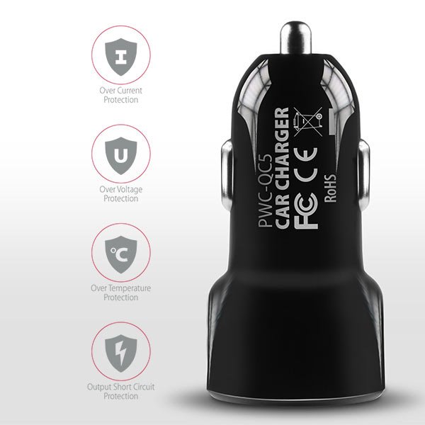 Autonabíječka AXAGON PWC-QC5 QuickCharge 3.0-31W, Black Autonabíječka AXAGON PWC-QC5 QuickCharge 3.0-31W, Black
