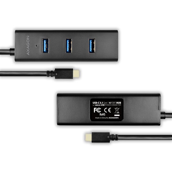 AXAGON HUE-S2C 4x USB 3.0 hub s podporou rychlonabíjení