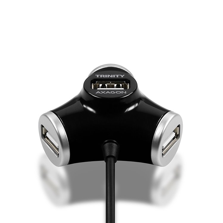 AXAGON HUE-X3 4x USB 2.0 Trinity hub, Black AXAGON HUE-X3 4x USB 2.0 Trinity hub, Black