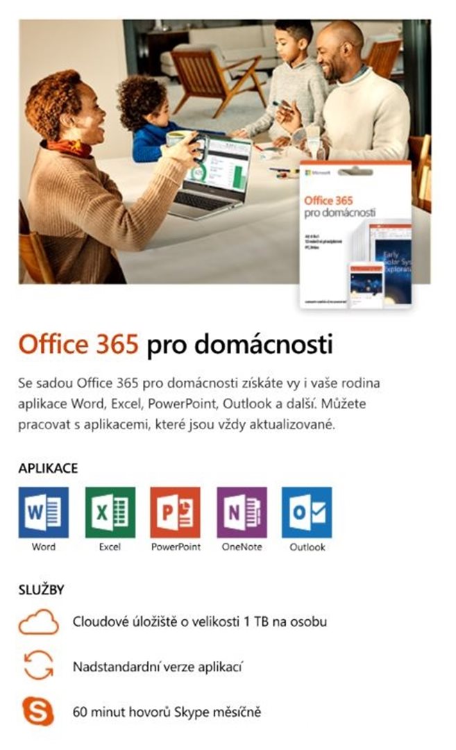 Microsoft 365 pro rodiny-12 měsíců