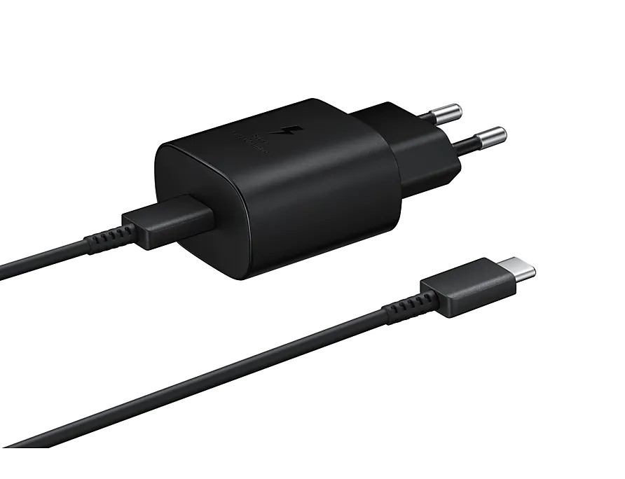 Rychlonabíječka Samsung 25W s USB-C kabelem, black Rychlonabíječka Samsung 25W s USB-C kabelem, black