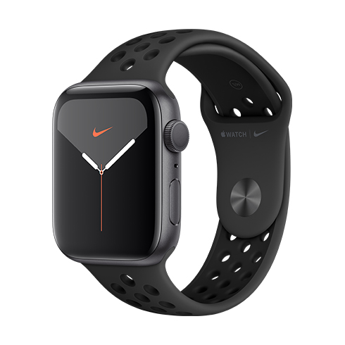 Apple Watch Nike Series 5 GPS, 44mm vesmírná šedá Aluminium Case with Anthracite/černá Nike Sport Band - S/M & M/L Apple Watch Nike Series 5 GPS, 44mm vesmírná šedá Aluminium Case with Anthracite/černá Nike Sport Band - S/M & M/L