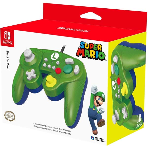 HORI Battle Pad pro konzoly Nintendo Switch (Luigi Edition)