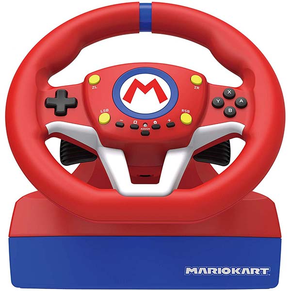 HORI závodnický volant Mario Kart Pro MINI pro konzole Nintendo Switch, červený