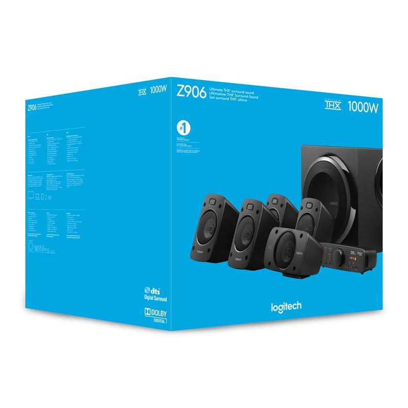 Logitech Z906 - 5.1 Surround Sound Speakers, THX, Dolby Digital, DTS Logitech Z906 - 5.1 Surround Sound Speakers, THX, Dolby Digital, DTS