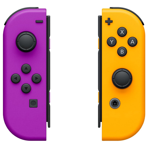 Ovladače Nintendo Joy-Con Pair, neonově fialový / neonově oranžový Ovladače Nintendo Joy-Con Pair, neonově fialový / neonově oranžový