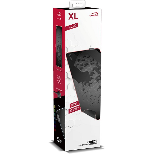 Herní podložka Speedlink Orios LED XL Gaming Mousepad Soft, black