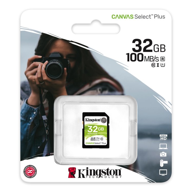 Kingston Canvas SeIect Plus Secure Digital SDHC UHS-I 32GB |