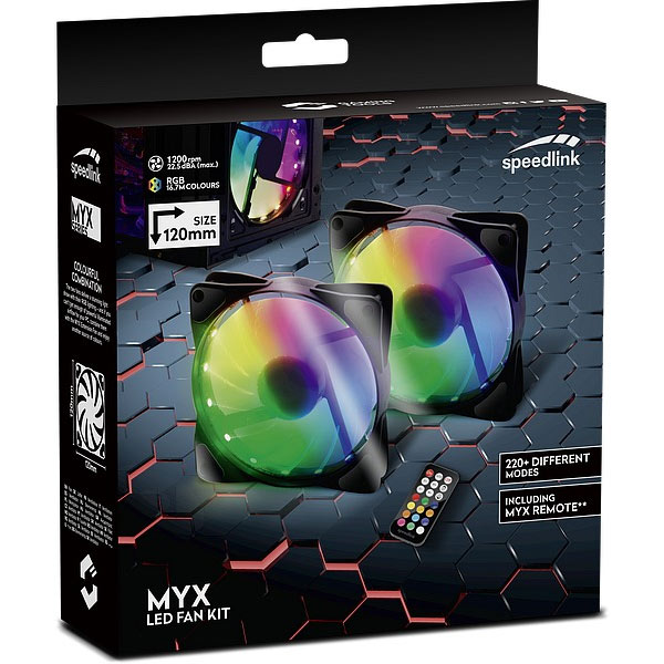 RGB ventilátory Speedlink MYX LED Fan Kit RGB ventilátory Speedlink MYX LED Fan Kit