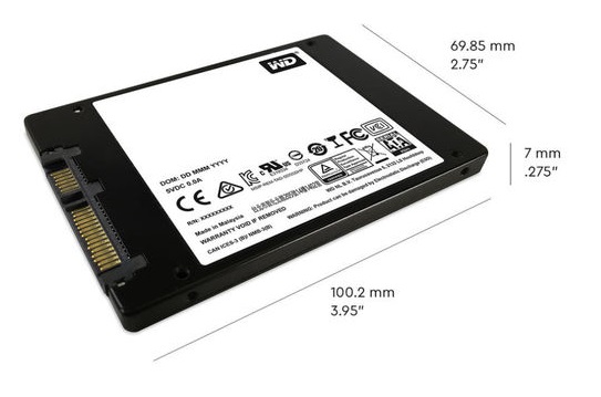 WD SSD Blue, 2TB, 2.5"