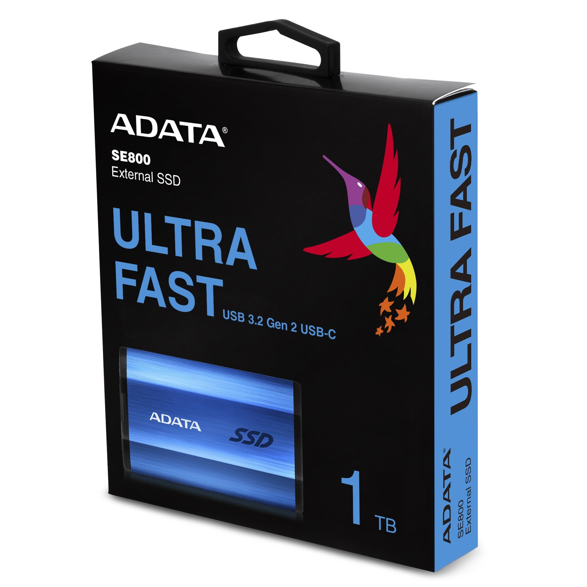 A-Data SSD SE800, 1TB, USB-C 3.2-rychlost 1000 MB/s (ASE800-1TU32G2-CBL), Blue