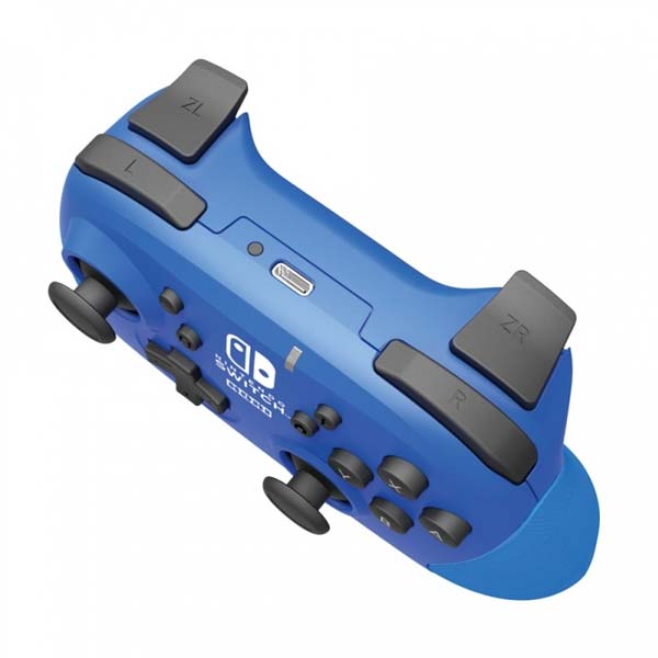 HORI Horipad bezdrátový nabíjecí ovladač pro konzole Nintendo Switch, modrý