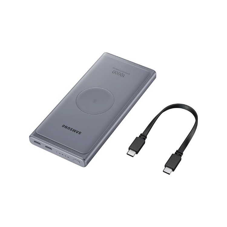 PowerBank Samsung 10000 mAh s bezdrátovým nabíjením (25W), gray PowerBank Samsung 10000 mAh s bezdrátovým nabíjením (25W), gray