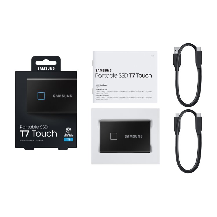 Samsung SSD T7 Touch, 1TB, USB 3.2, black