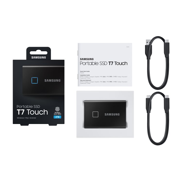 Samsung SSD T7 Touch, 2TB, USB 3.2, black