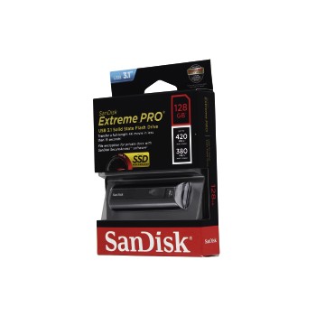 USB klíč SanDisk Extreme Pro SSD, 128GB, USB 3.1-rychlost 420/380MB/s (SDCZ880-128G-G46)