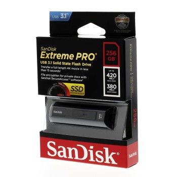 USB klíč SanDisk Extreme Pro SSD, 256GB, USB 3.1-rychlost 420/380MB/s (SDCZ880-256G-G46)