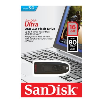 USB klíč SanDisk Ultra, 16GB, USB 3.0-rychlost 100MB/s (SDCZ48-016G-U46)