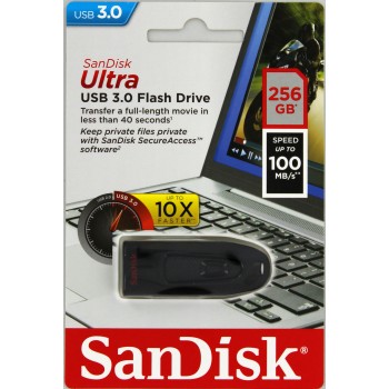 USB klíč SanDisk Ultra, 256GB, USB 3.0-rychlost 100MB/s (SDCZ48-256G-U46)