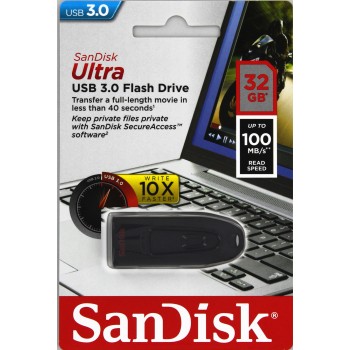 USB klíč SanDisk Ultra, 32GB, USB 3.0-rychlost 100MB/s (SDCZ48-032G-U46)