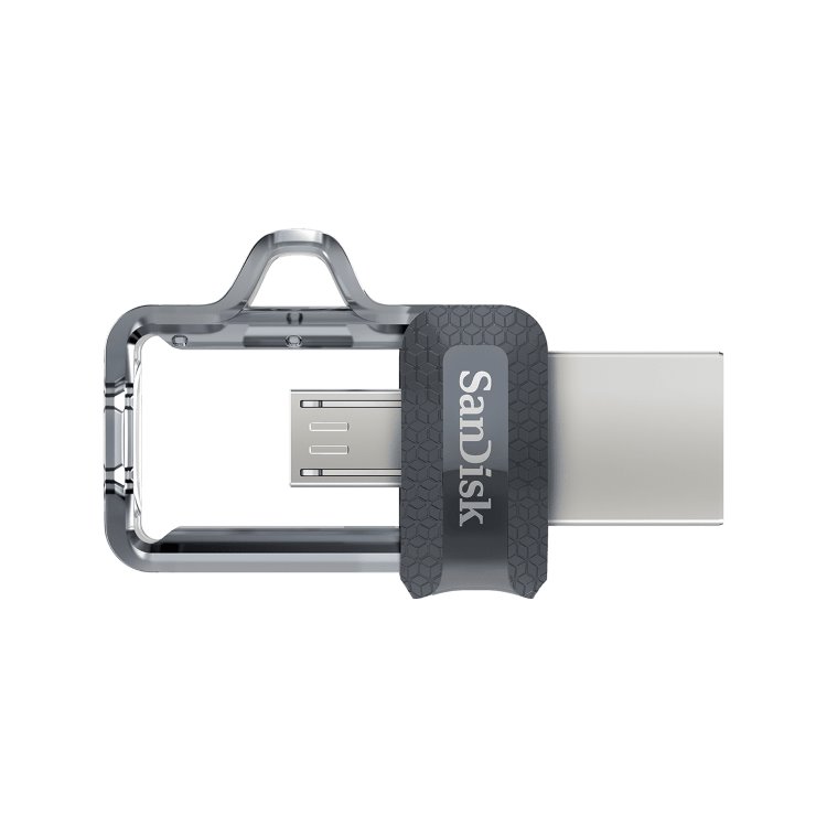 USB klíč SanDisk Ultra Dual Drive m3.0, 256GB, USB 3.0-rychlost 150MB/s (SDDD3-256G-G46)