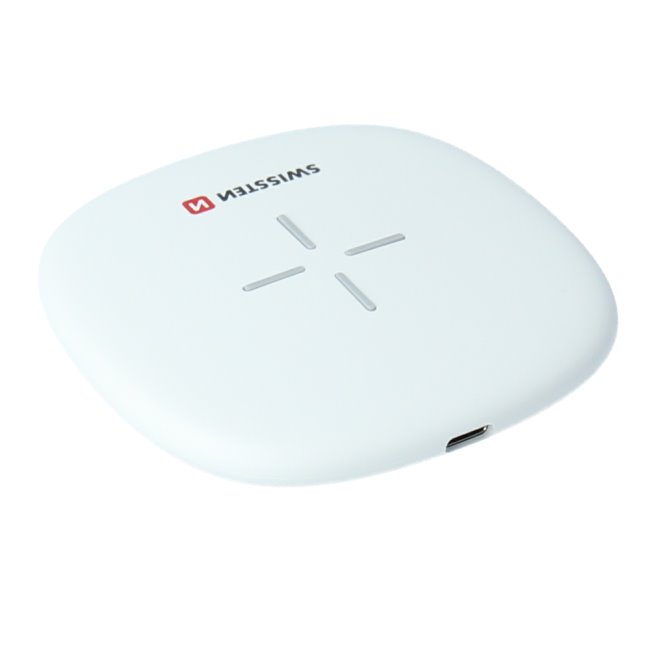 Bezdrátová nabíječka Swissten 10W, bílá Bezdrátová nabíječka Swissten 10W, bílá