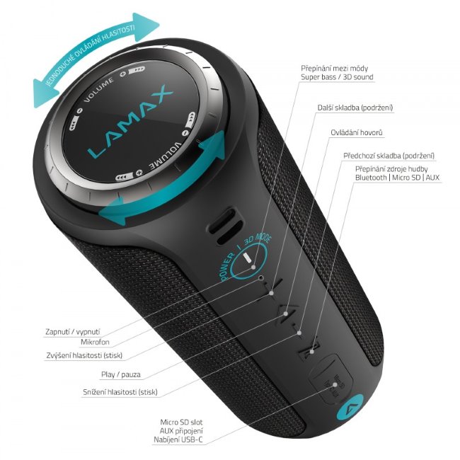 LAMAX Sounder2, bezdrátový reproduktor LAMAX Sounder2, bezdrátový reproduktor