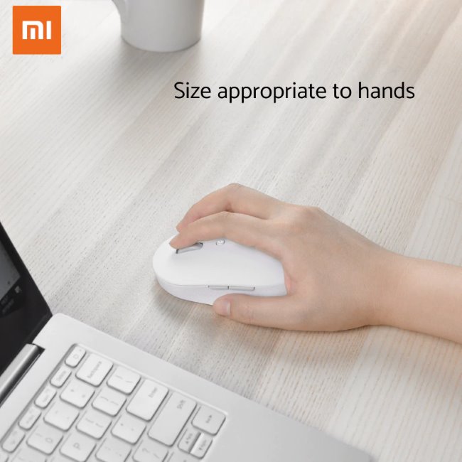 Xiaomi Mi Dual Mode, silent edition - bezdrátová myš, bílá