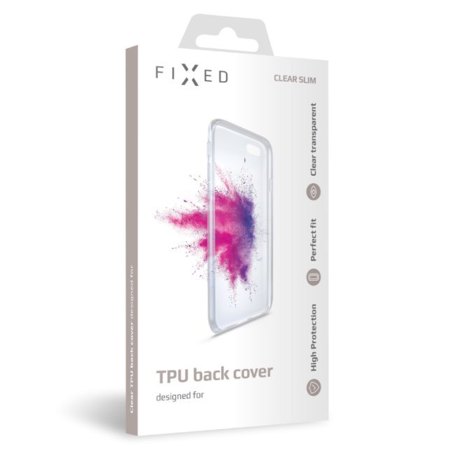 Fixed TPU gelové pouzdro pro Apple iPhone 12/12 Pro, transparentní