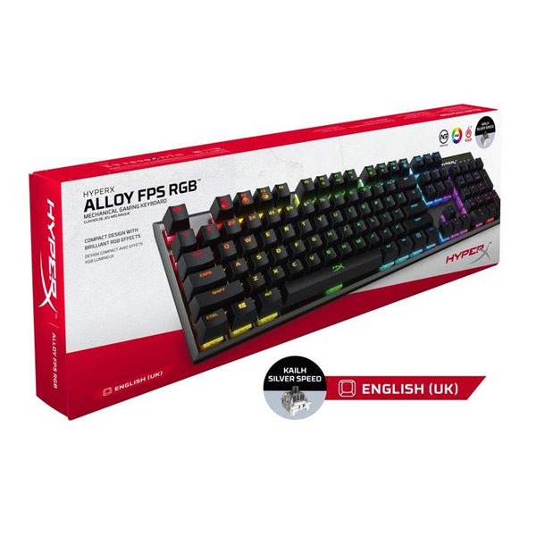 Herní klávesnice HyperX Alloy FPS RGB Mechanical Gaming Keyboard, Silver Speed US