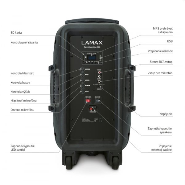 LAMAX PartyBoomBox500, bezdrátový reproduktor LAMAX PartyBoomBox500, bezdrátový reproduktor