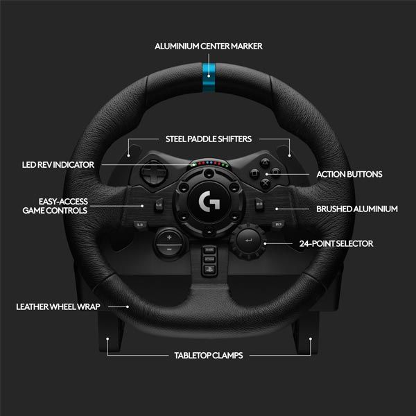 Logitech G923 závodní volant a pedály pro PS4 a PC