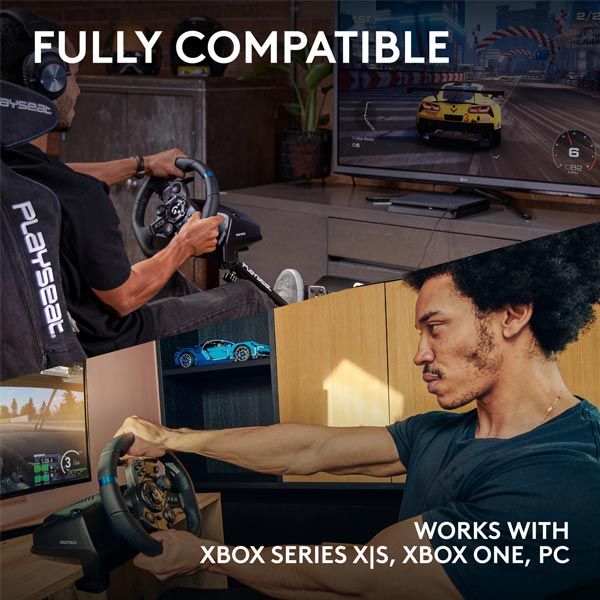 Logitech G923 Racing Wheel and Pedals pro Xbox One a PC Logitech G923 Racing Wheel and Pedals pro Xbox One a PC