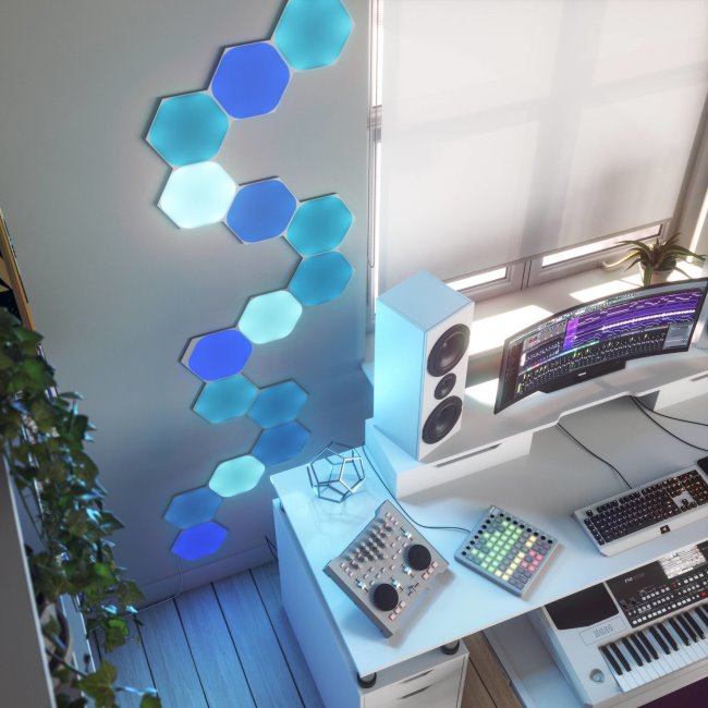 Modulární smart osvětlení Nanoleaf Shapes Hexagons Starter Kit, 15 panelů
