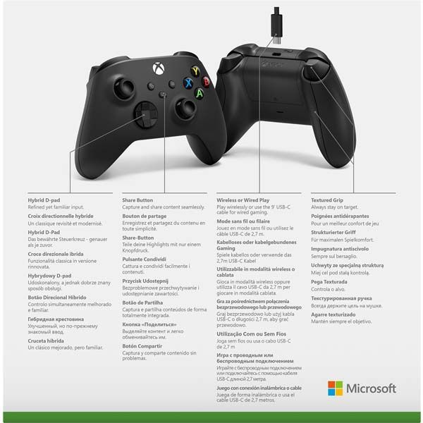 Microsoft Xbox Wired Controller, carbon black Microsoft Xbox Wired Controller, carbon black