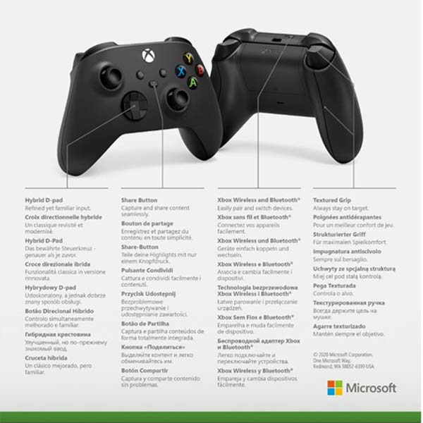 Microsoft Xbox Wireless Controller, carbon black