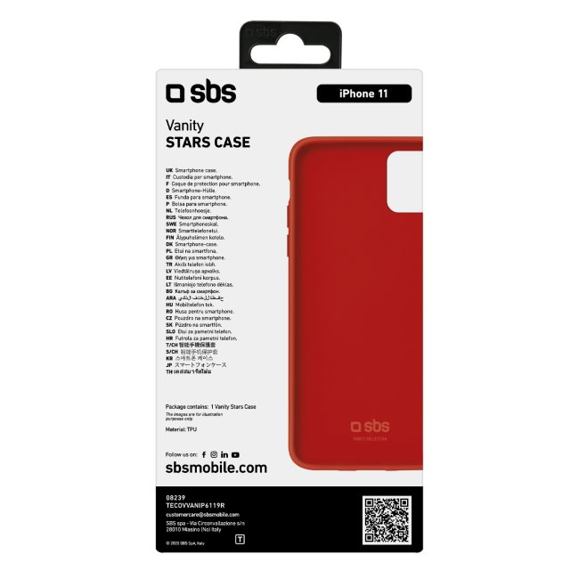 Pouzdro SBS Vanity Cover pro Apple iPhone 11, červené