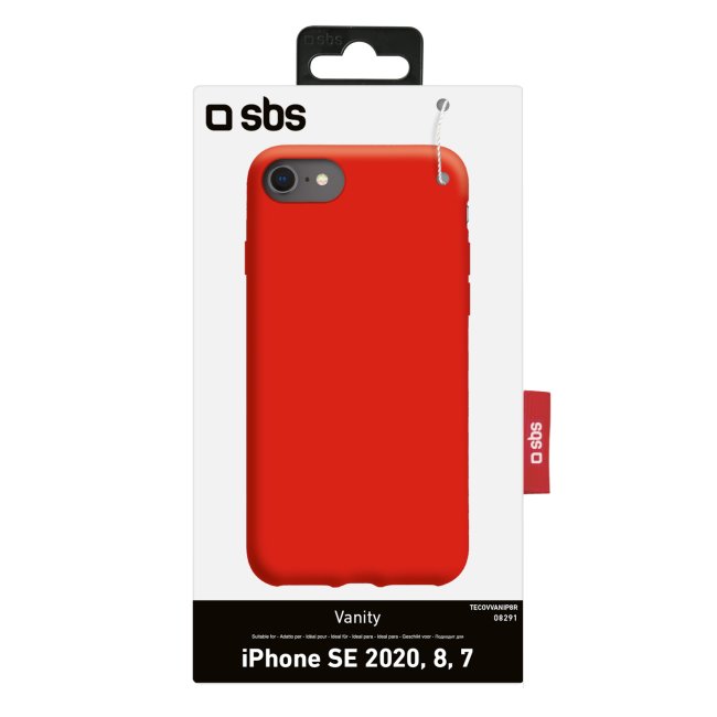 Pouzdro SBS Vanity Cover pro Apple iPhone SE 2020/8/7, červené