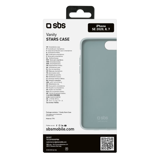 SBS Vanity Cover for iPhone SE/8/7 SE 22, light blue SBS Vanity Cover for iPhone SE/8/7 SE 22, light blue