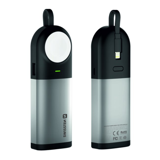 Swissten 2in1 Powerbank MFi for Apple Watch, 6700 mAh Swissten 2in1 Powerbank MFi for Apple Watch, 6700 mAh