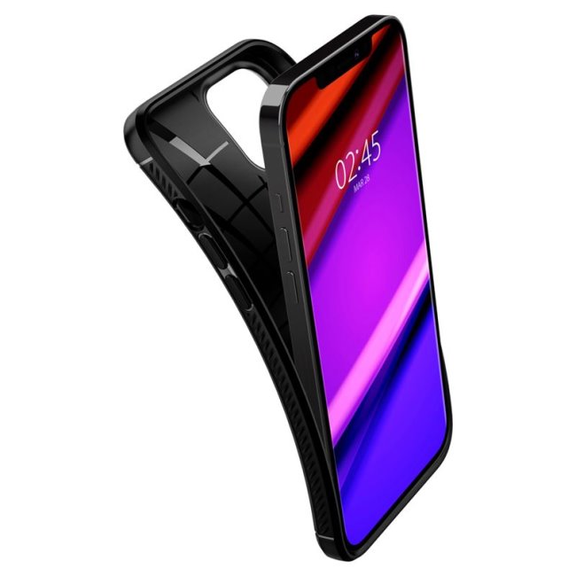 Pouzdro Spigen Rugged Armor pro Apple iPhone 12/12 Pro, černé Pouzdro Spigen Rugged Armor pro Apple iPhone 12/12 Pro, černé