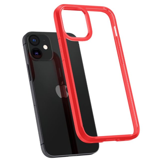 Pouzdro Spigen Ultra Hybrid pro Apple iPhone 12 Mini, červené
